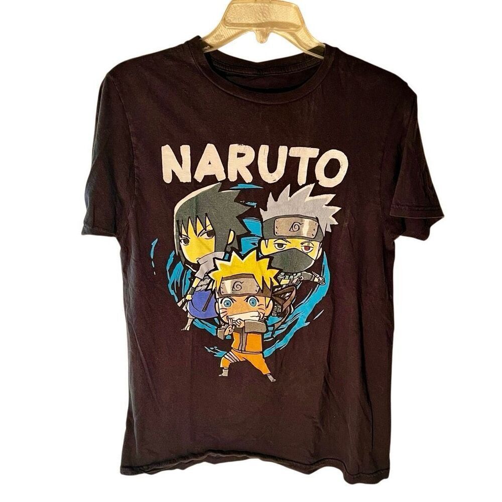 Naruto Shippuden 2002 T-Shirt Mens Size Medium Black Ripple Junction Anime